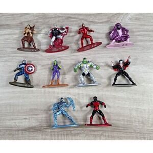 Jada Toys Marvel Nano Metalfigs Mini-Figures DieCast Metal Lot of 10